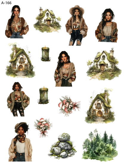 A166 embossed sticker A166 pre-cut embossed sticker (5.91*7.87 inch)