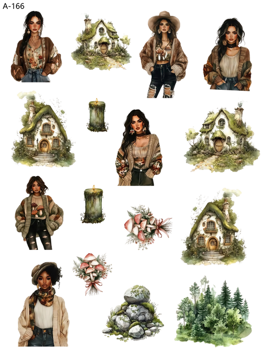 A166 embossed sticker A166 pre-cut embossed sticker (5.91*7.87 inch)