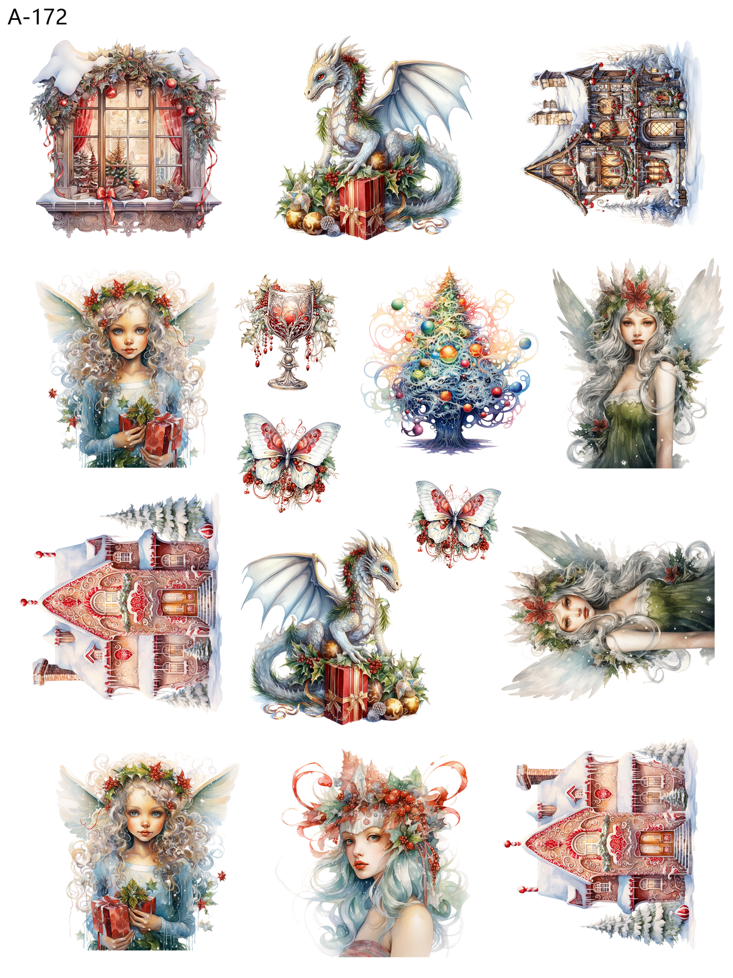 A172 embossed sticker A172 pre-cut embossed sticker (5.91*7.87 inch)