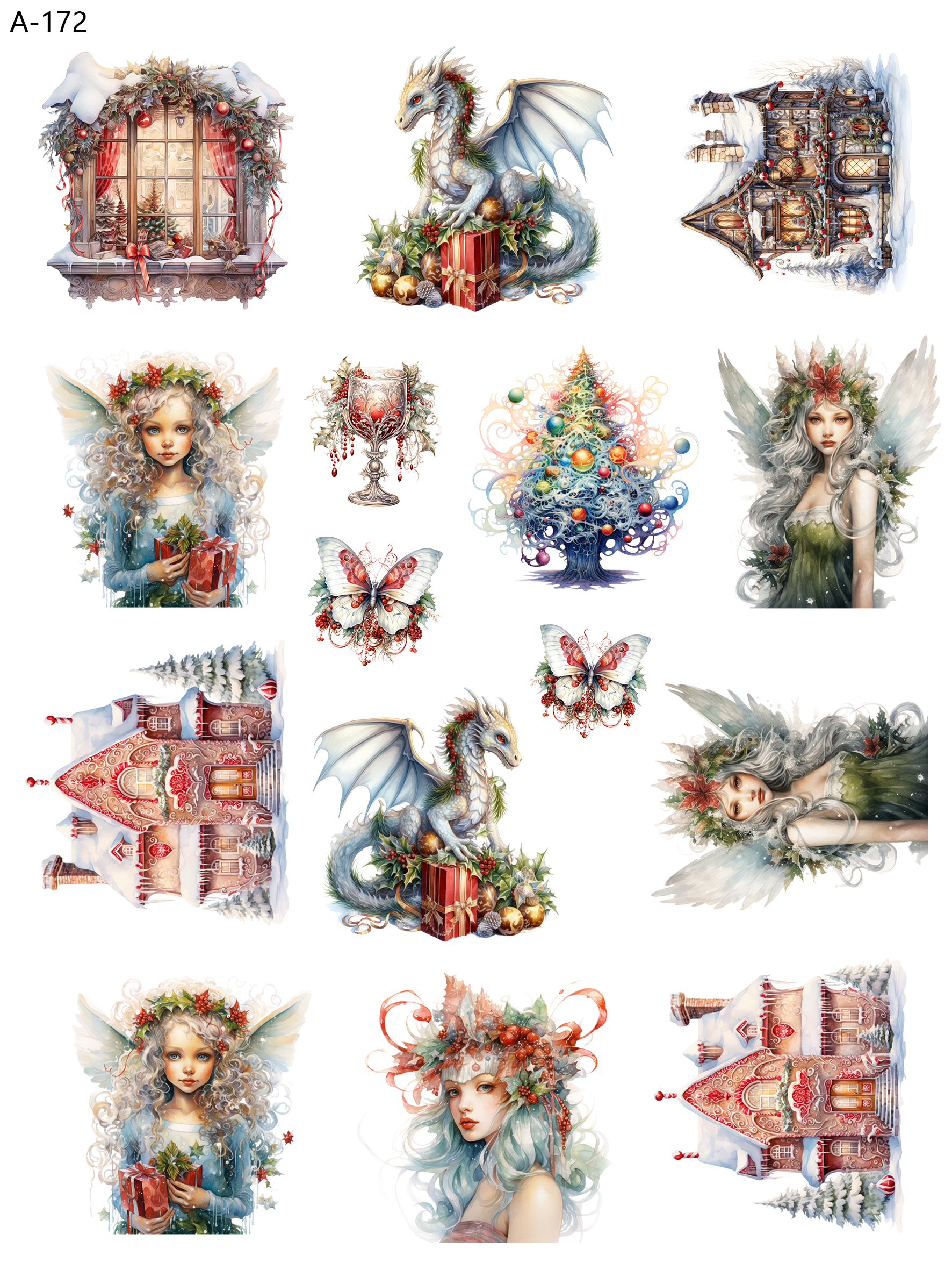 A172 embossed sticker A172 pre-cut embossed sticker (5.91*7.87 inch)