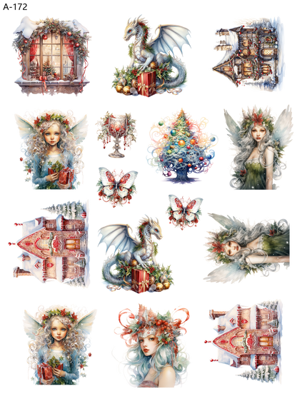 A172 embossed sticker A172 pre-cut embossed sticker (5.91*7.87 inch)