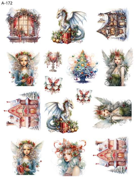 A172 embossed sticker A172 pre-cut embossed sticker (5.91*7.87 inch)