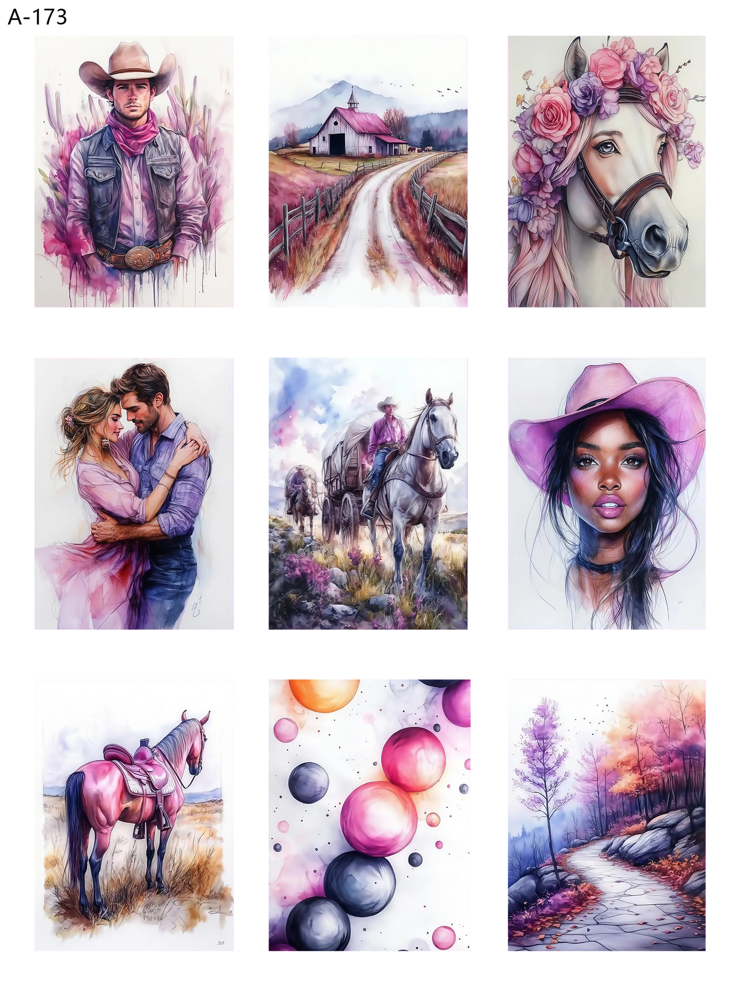 A173 embossed sticker A173 pre-cut embossed sticker (5.91*7.87 inch)