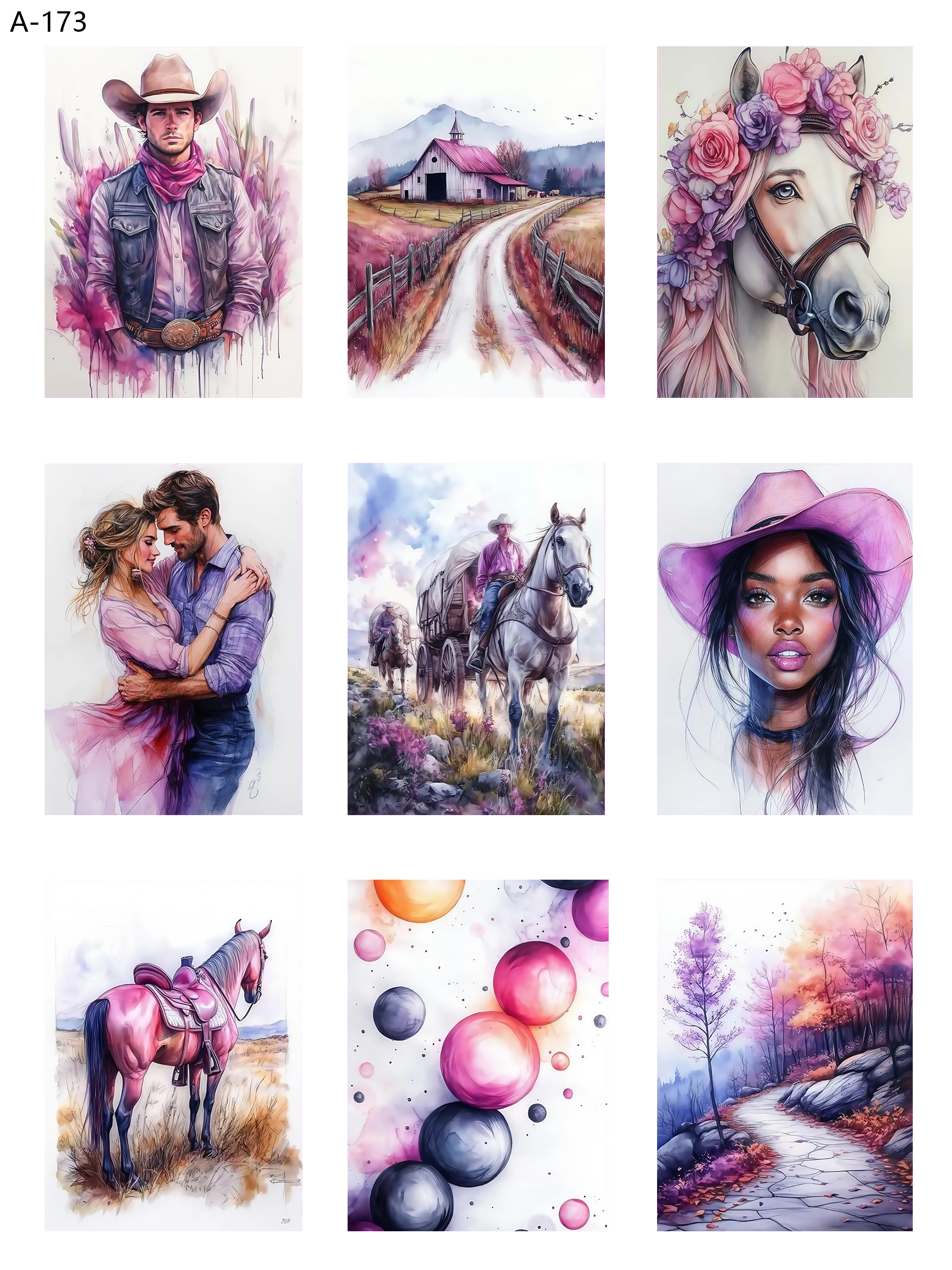 A173 embossed sticker A173 pre-cut embossed sticker (5.91*7.87 inch)