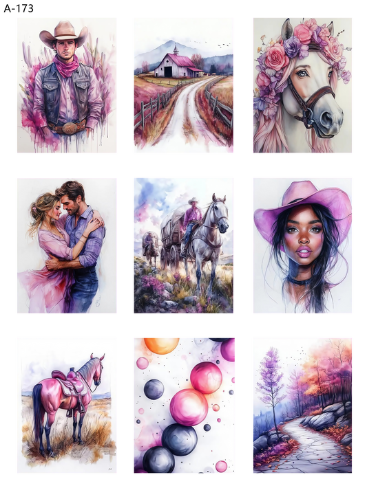 A173 embossed sticker A173 pre-cut embossed sticker (5.91*7.87 inch)