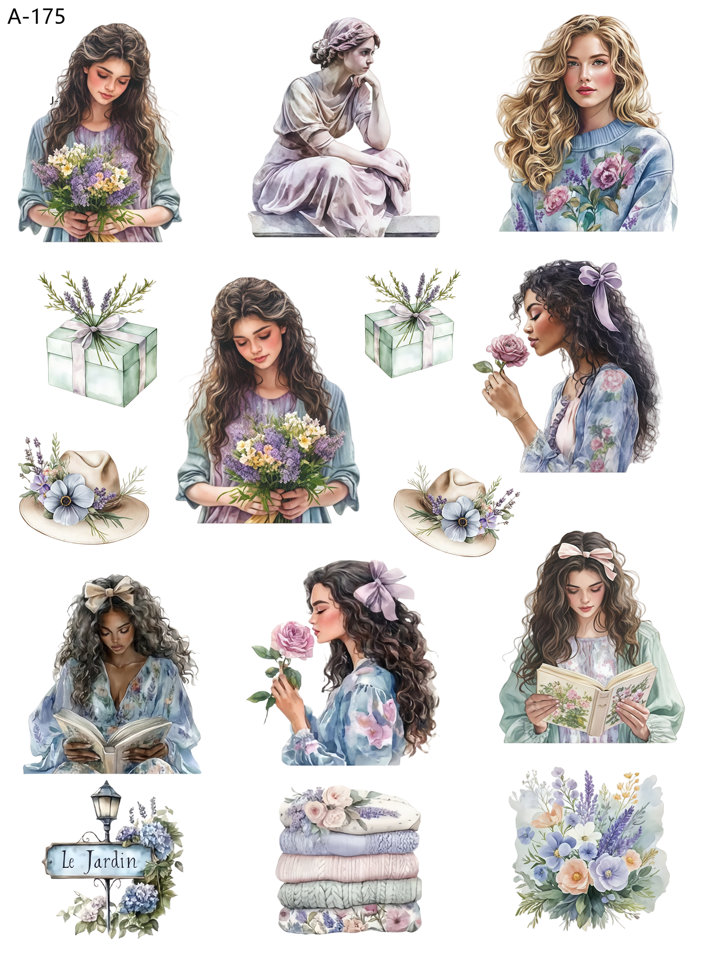 A175 embossed sticker A175 pre-cut embossed sticker (5.91*7.87 inch)