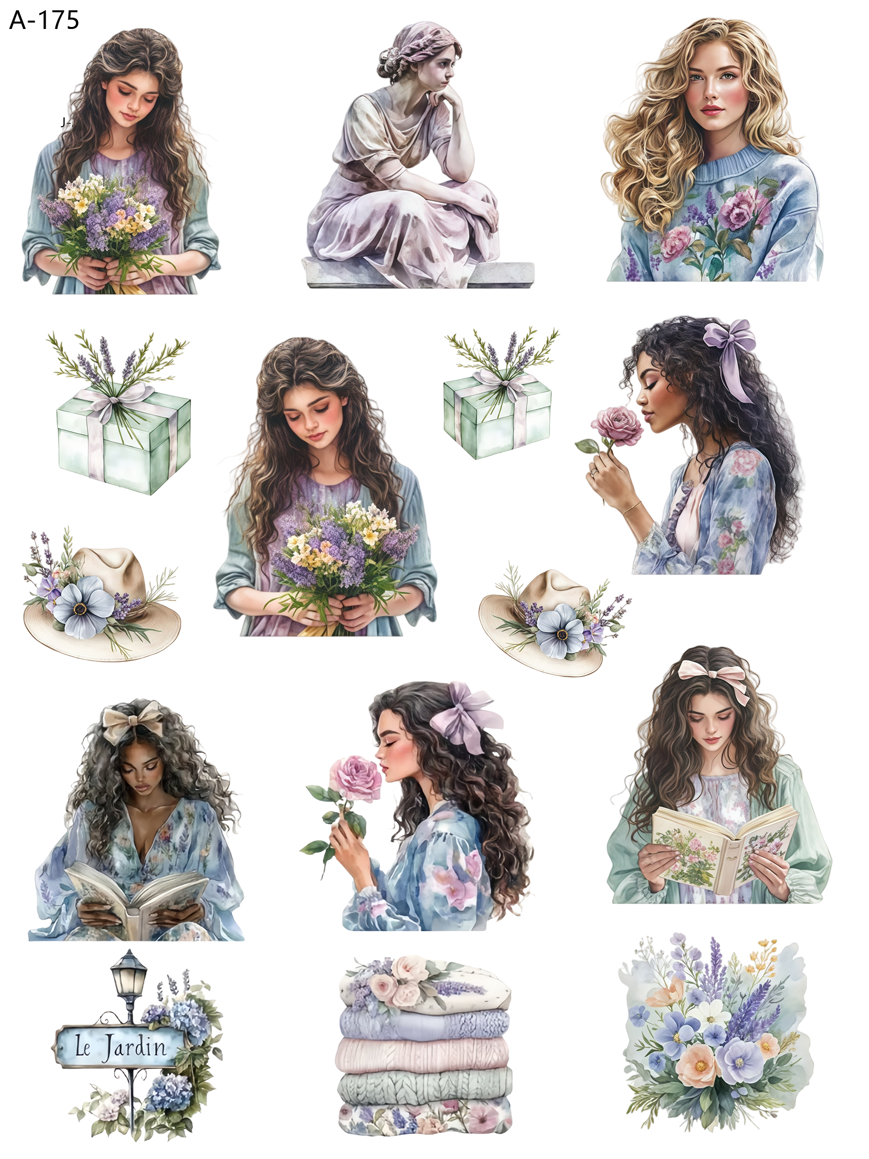 A175 embossed sticker A175 pre-cut embossed sticker (5.91*7.87 inch)