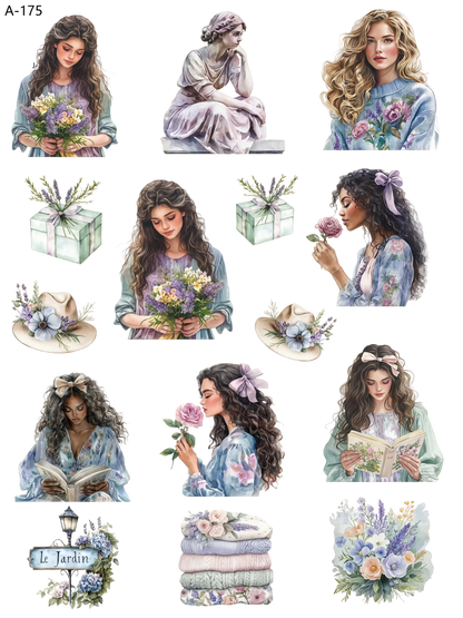 A175 embossed sticker A175 pre-cut embossed sticker (5.91*7.87 inch)