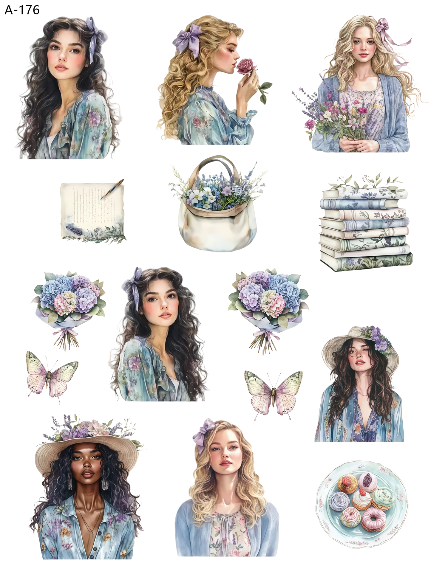 A176 embossed sticker A176 pre-cut embossed sticker (5.91*7.87 inch)