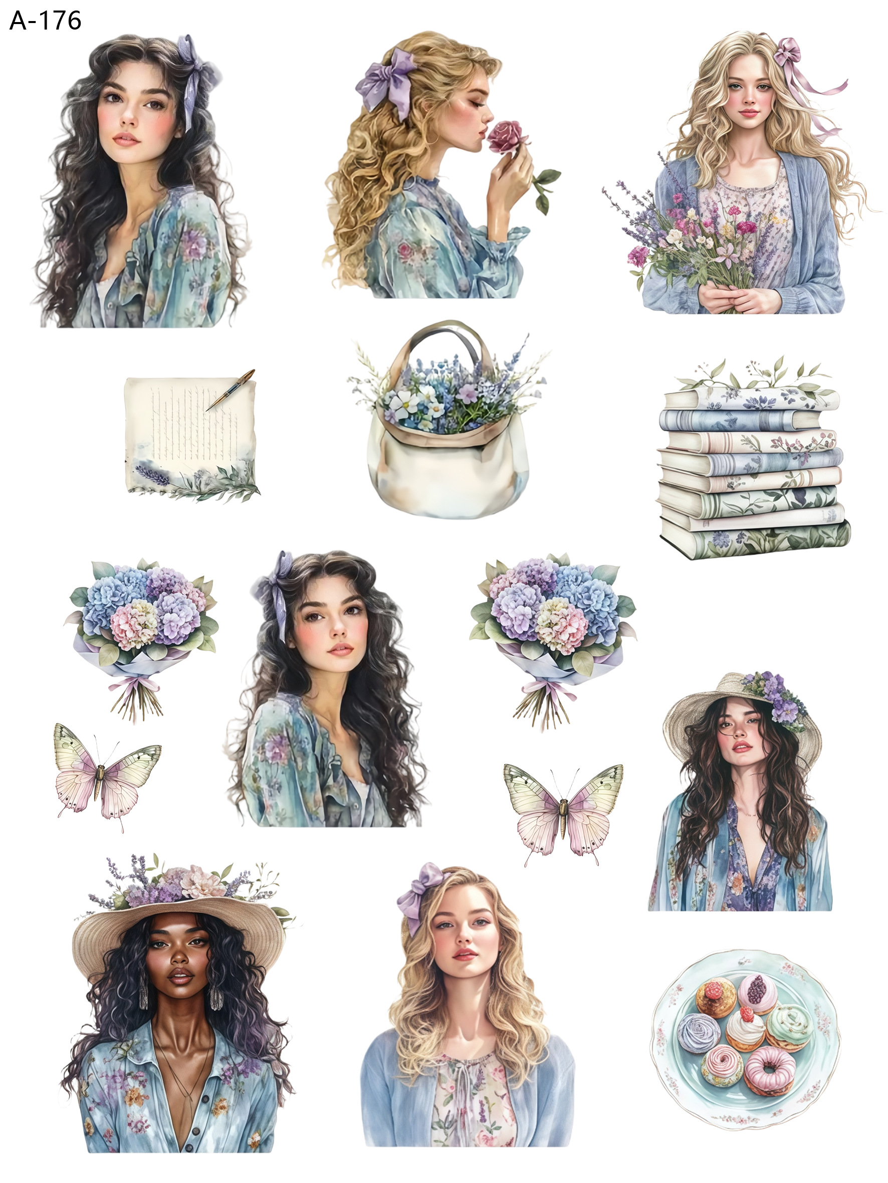 A176 embossed sticker A176 pre-cut embossed sticker (5.91*7.87 inch)