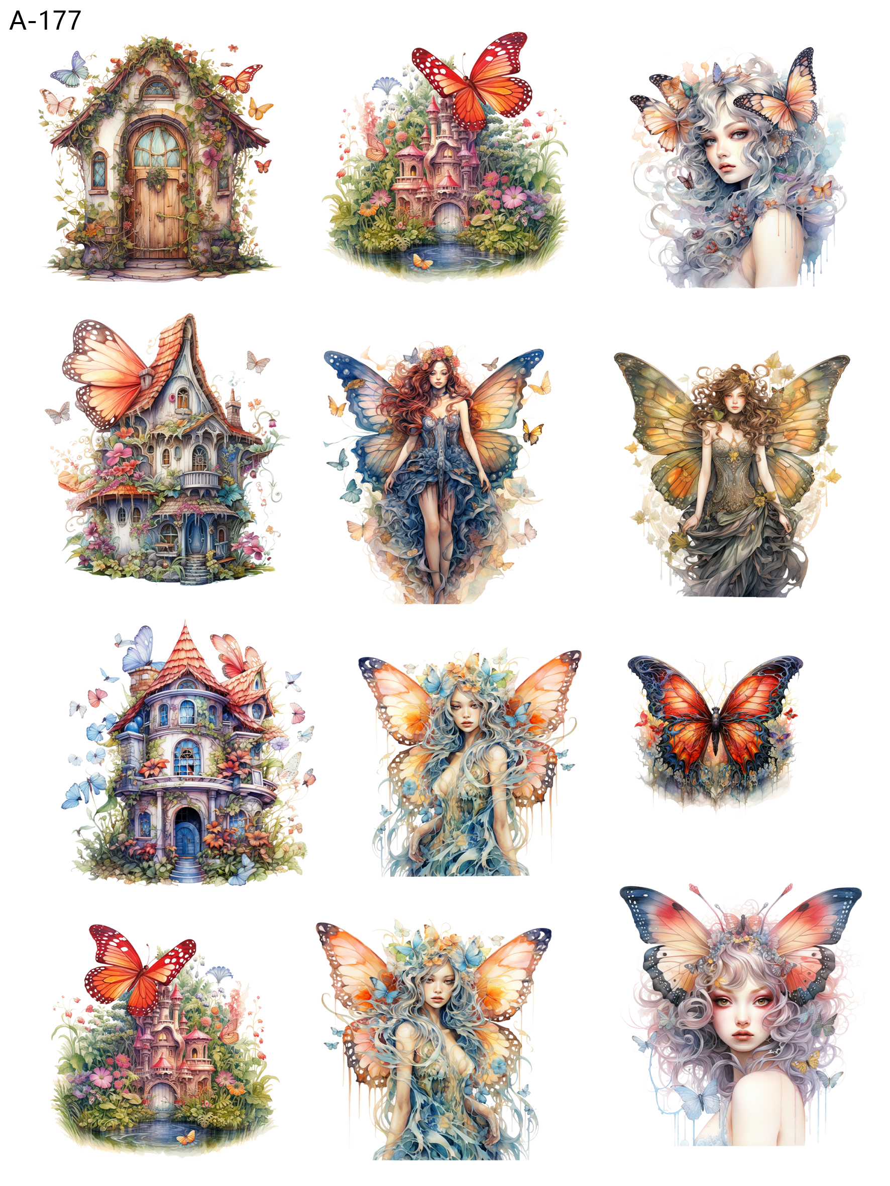 A177 embossed sticker A177 pre-cut embossed sticker (5.91*7.87 inch)