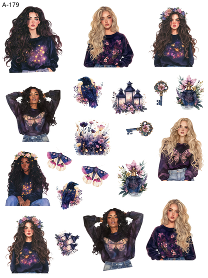 A179 embossed sticker A179 pre-cut embossed sticker (5.91*7.87 inch)