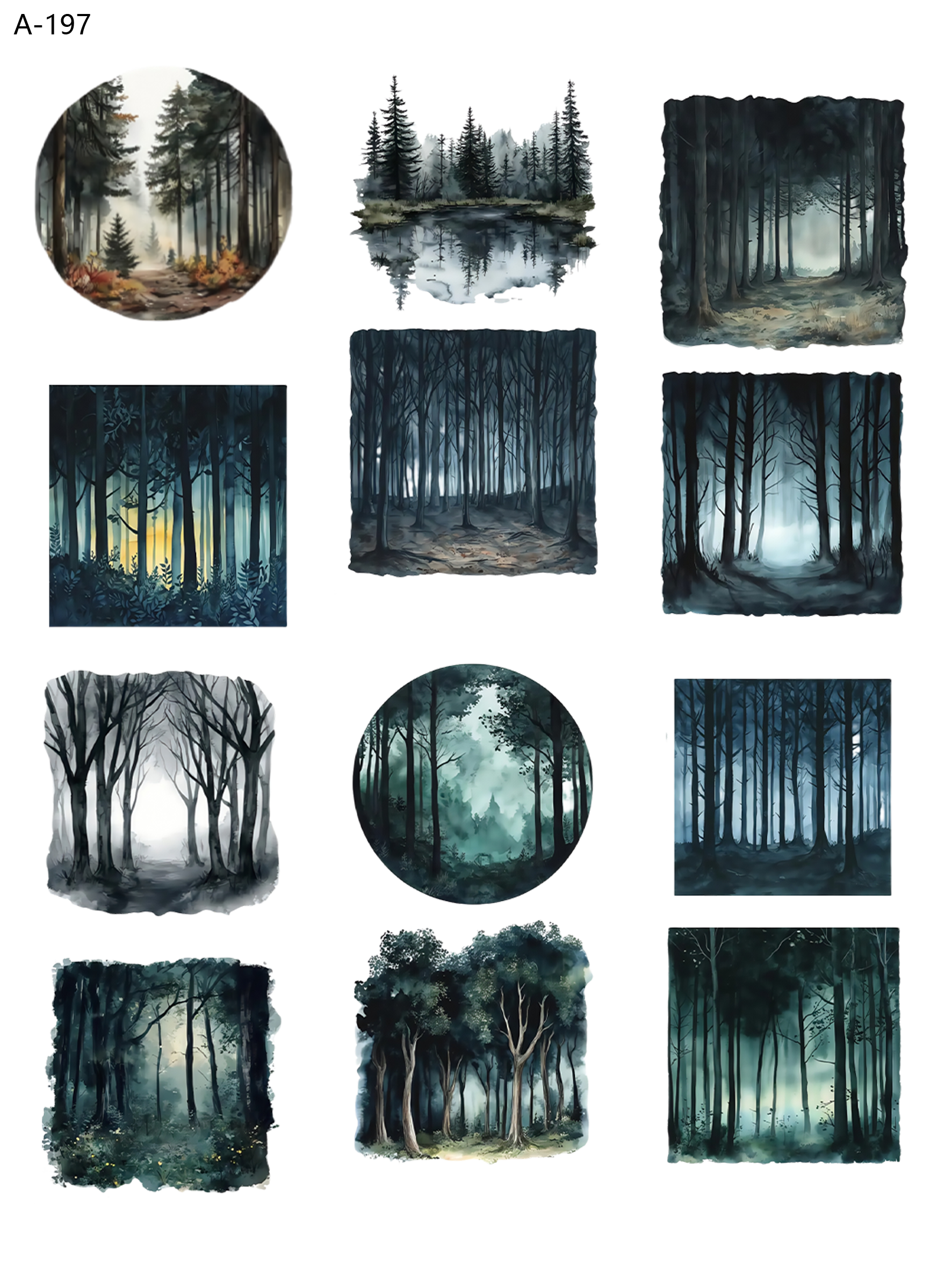 A197 embossed sticker A197 pre-cut embossed sticker (5.91*7.87 inch)