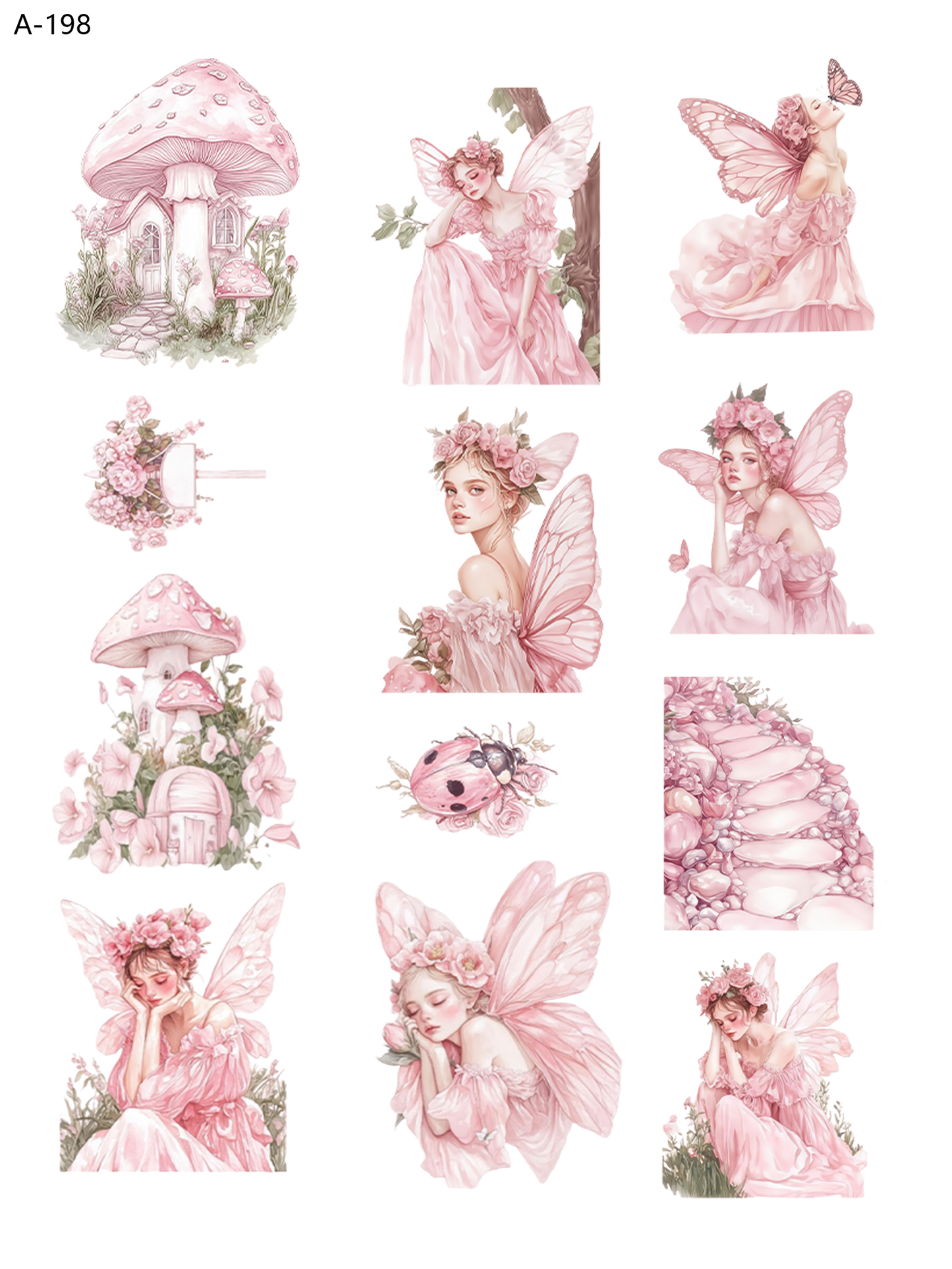 A198 embossed sticker A198 pre-cut embossed sticker (5.91*7.87 inch)