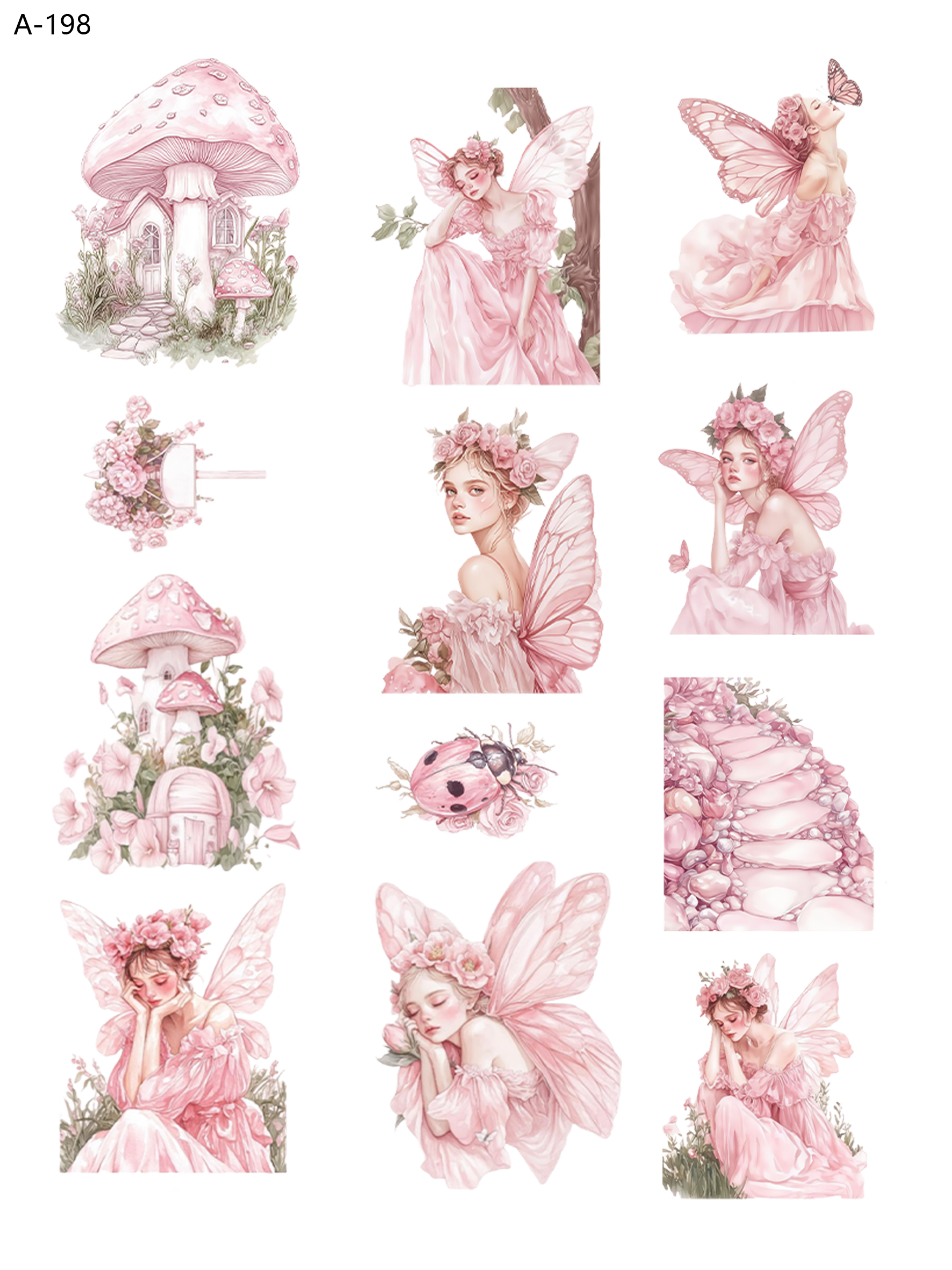 A198 embossed sticker A198 pre-cut embossed sticker (5.91*7.87 inch)