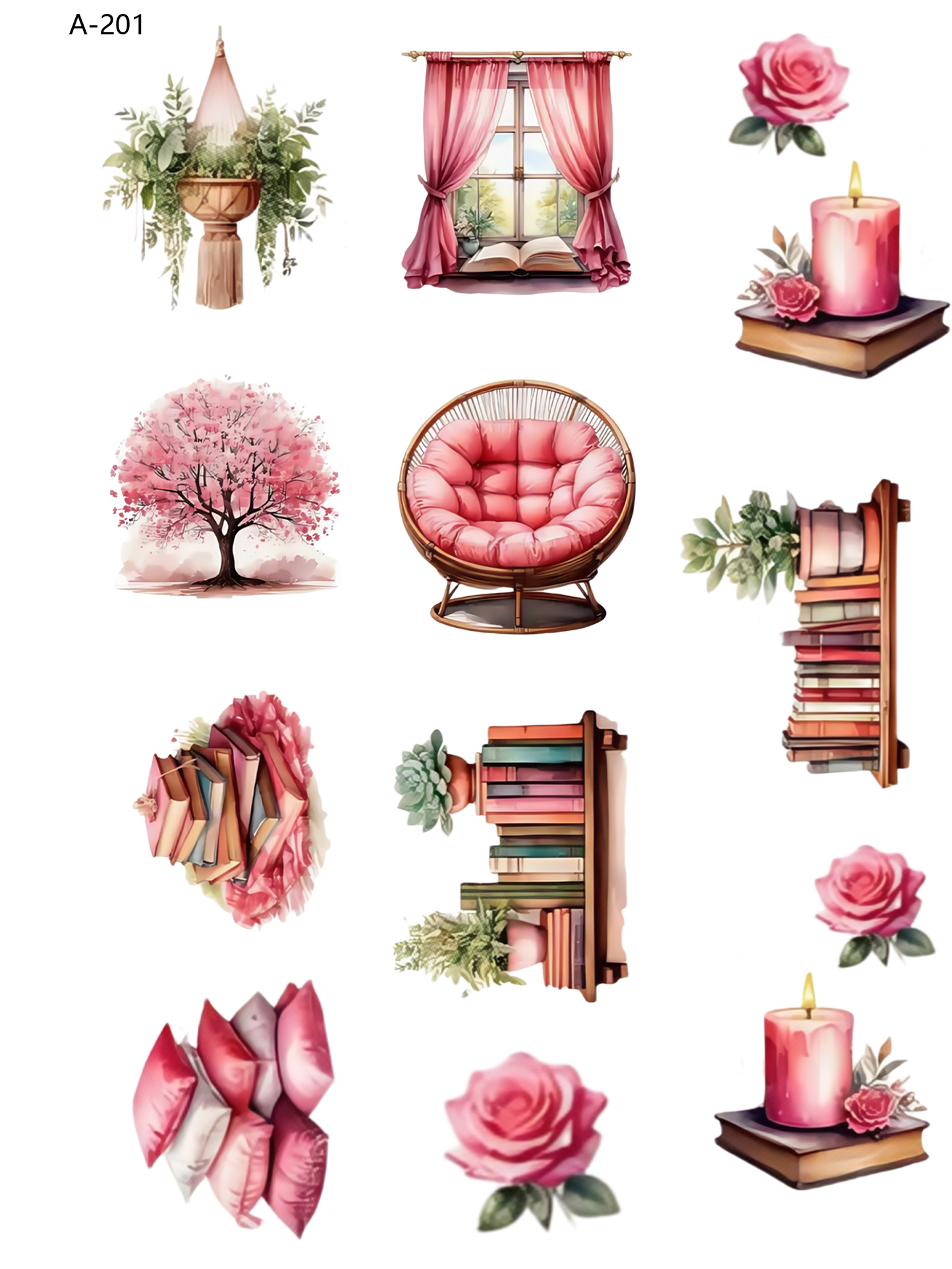 A201 embossed sticker A201 pre-cut embossed sticker (5.91*7.87 inch)