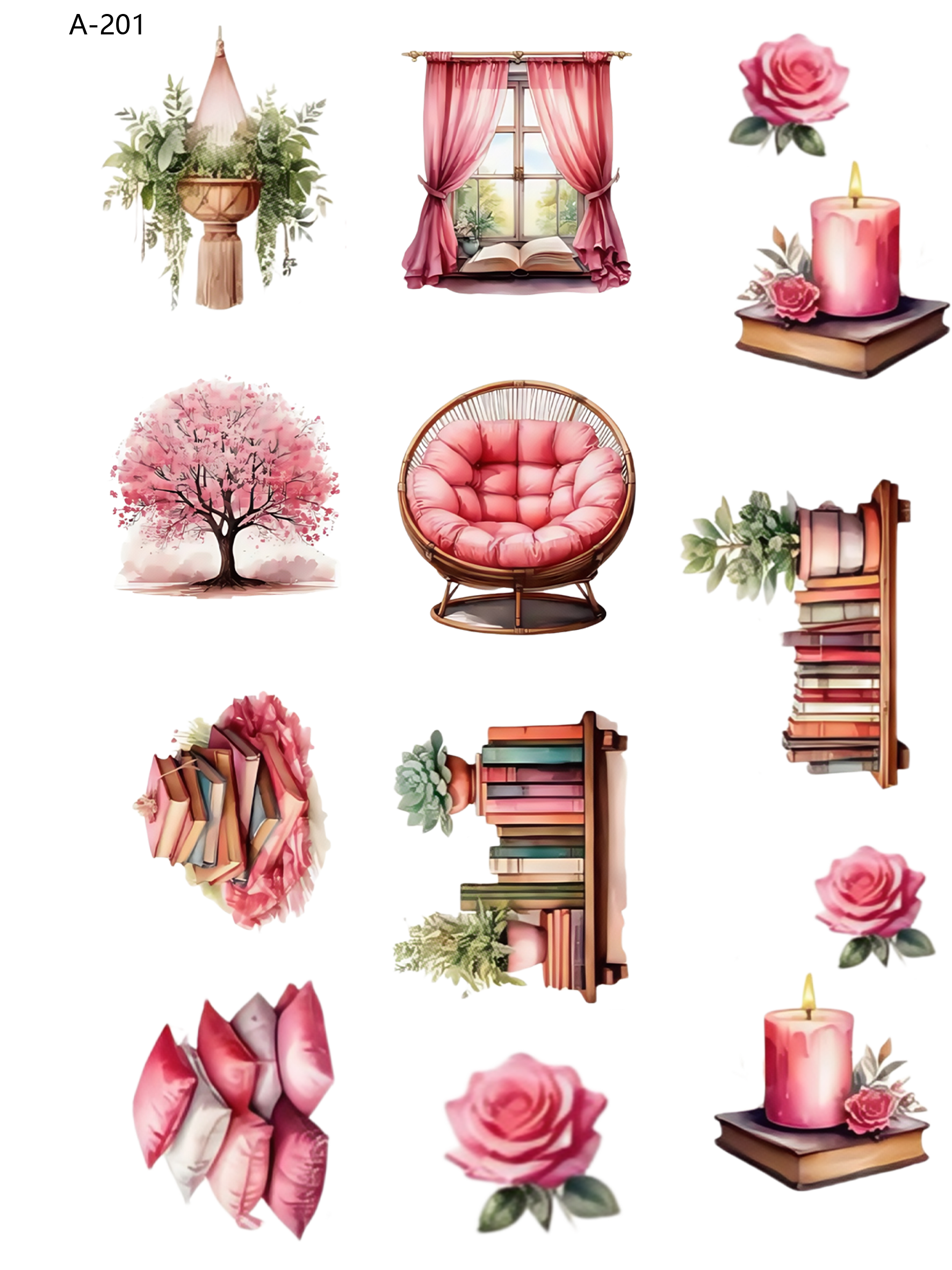 A201 embossed sticker A201 pre-cut embossed sticker (5.91*7.87 inch)