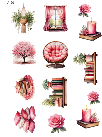 A201 embossed sticker A201 pre-cut embossed sticker (5.91*7.87 inch)