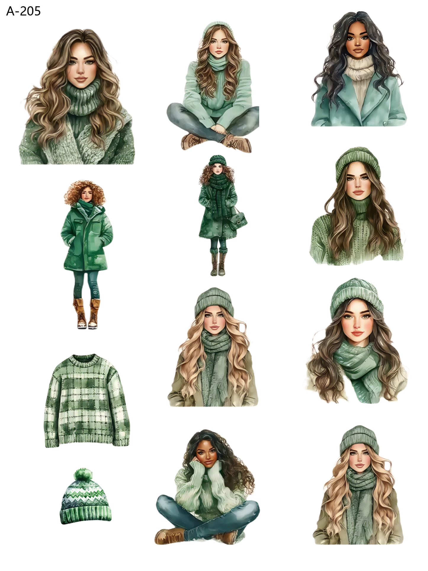 A205 embossed sticker A205 pre-cut embossed sticker (5.91*7.87 inch)