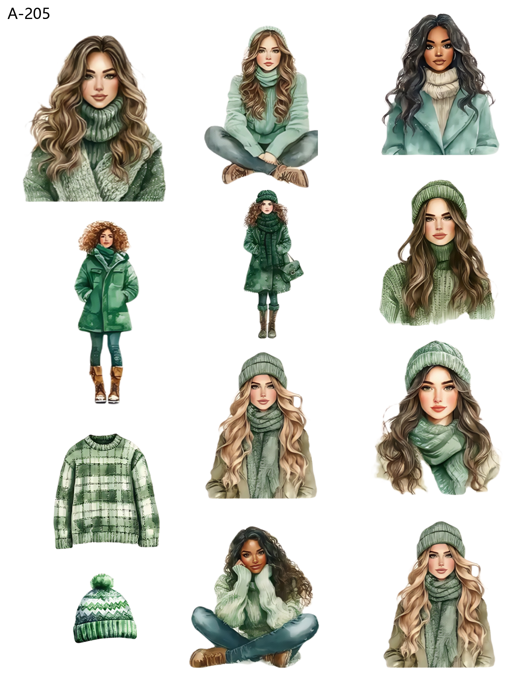 A205 embossed sticker A205 pre-cut embossed sticker (5.91*7.87 inch)