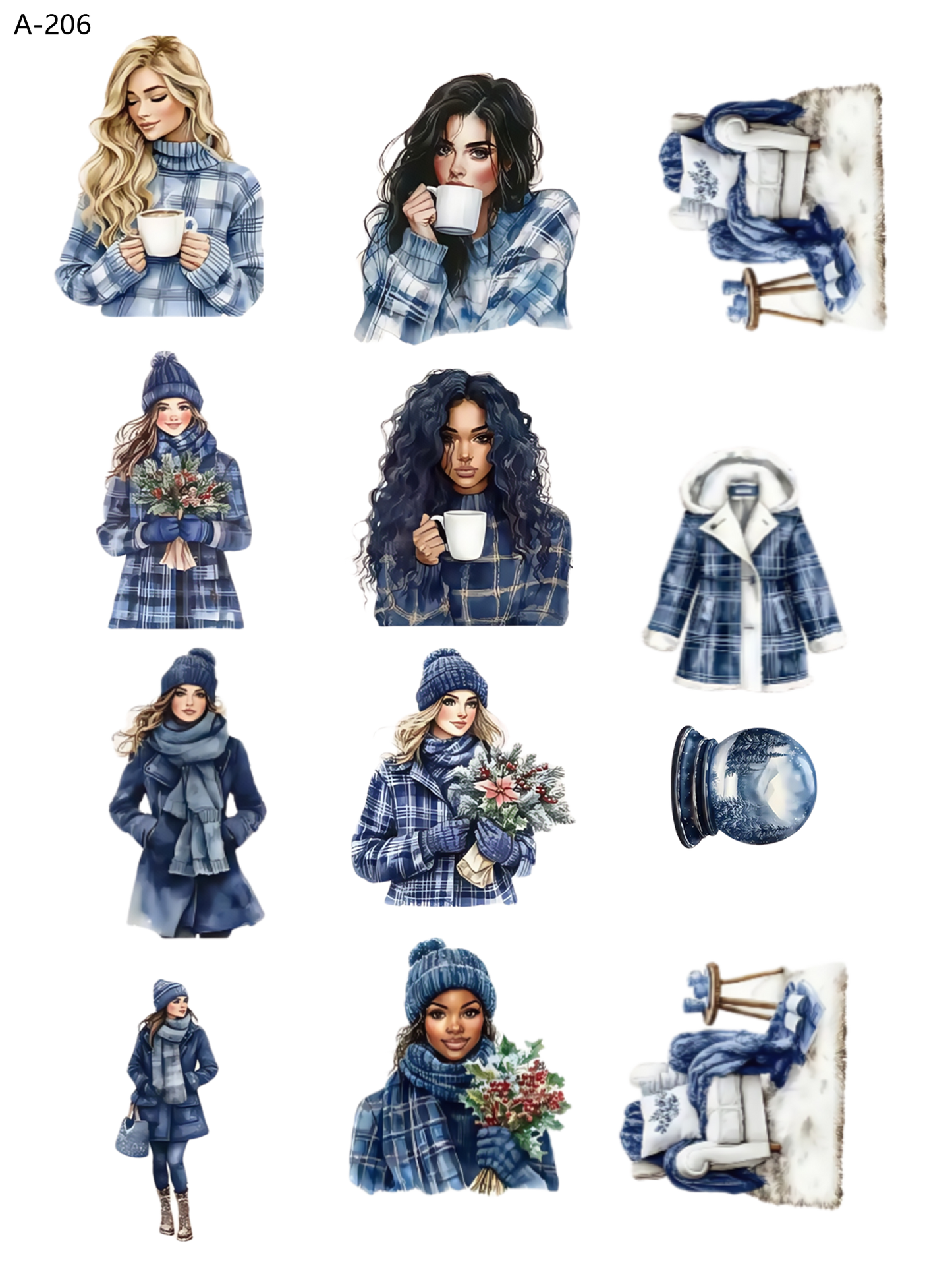 A206 embossed sticker A206 pre-cut embossed sticker (5.91*7.87 inch)