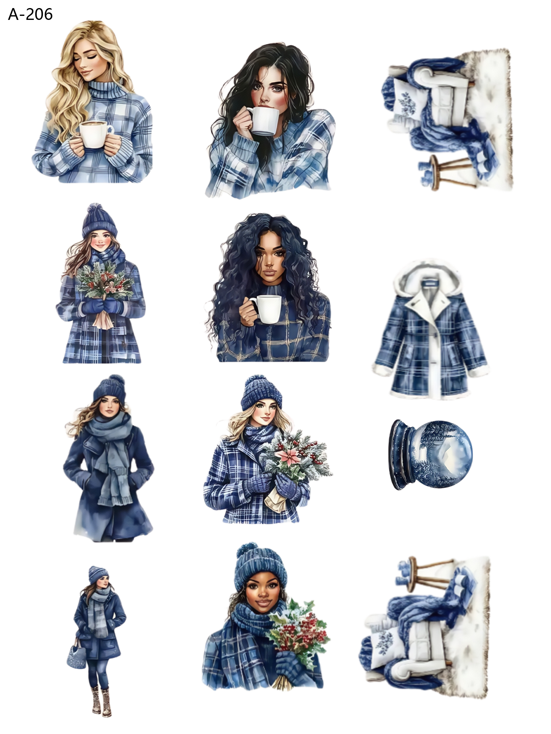 A206 embossed sticker A206 pre-cut embossed sticker (5.91*7.87 inch)