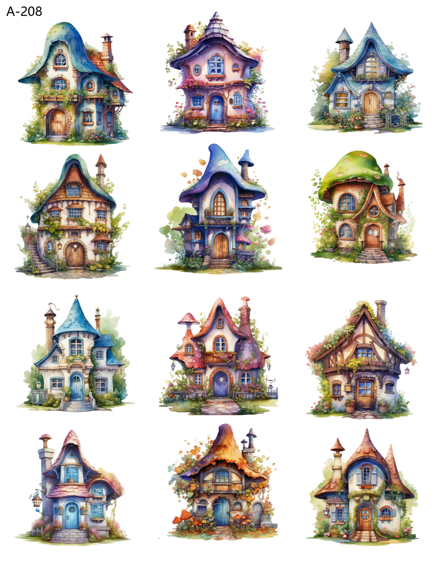 A208 embossed sticker A208 pre-cut embossed sticker (5.91*7.87 inch)