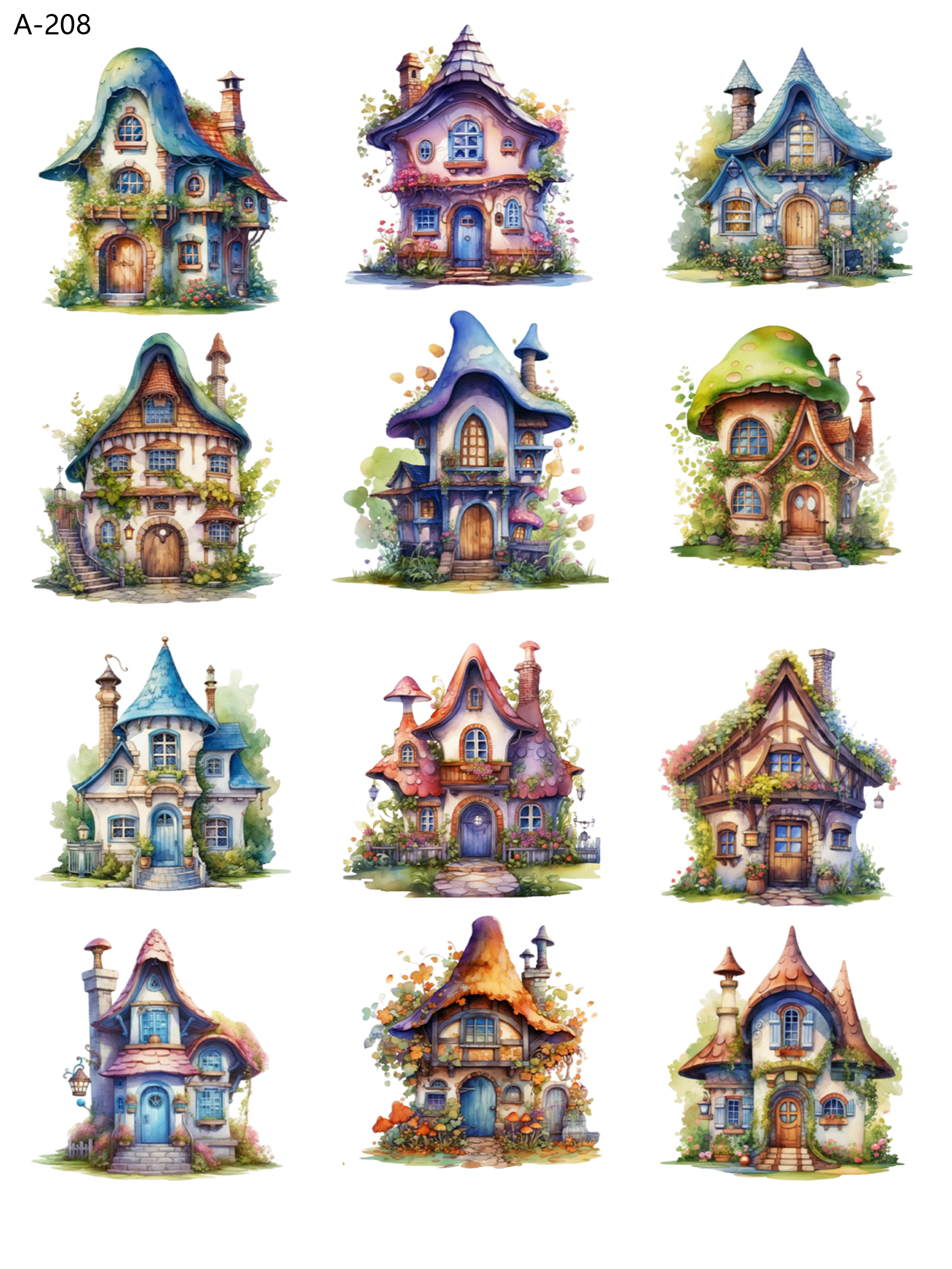 A208 embossed sticker A208 pre-cut embossed sticker (5.91*7.87 inch)