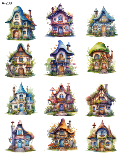 A208 embossed sticker A208 pre-cut embossed sticker (5.91*7.87 inch)