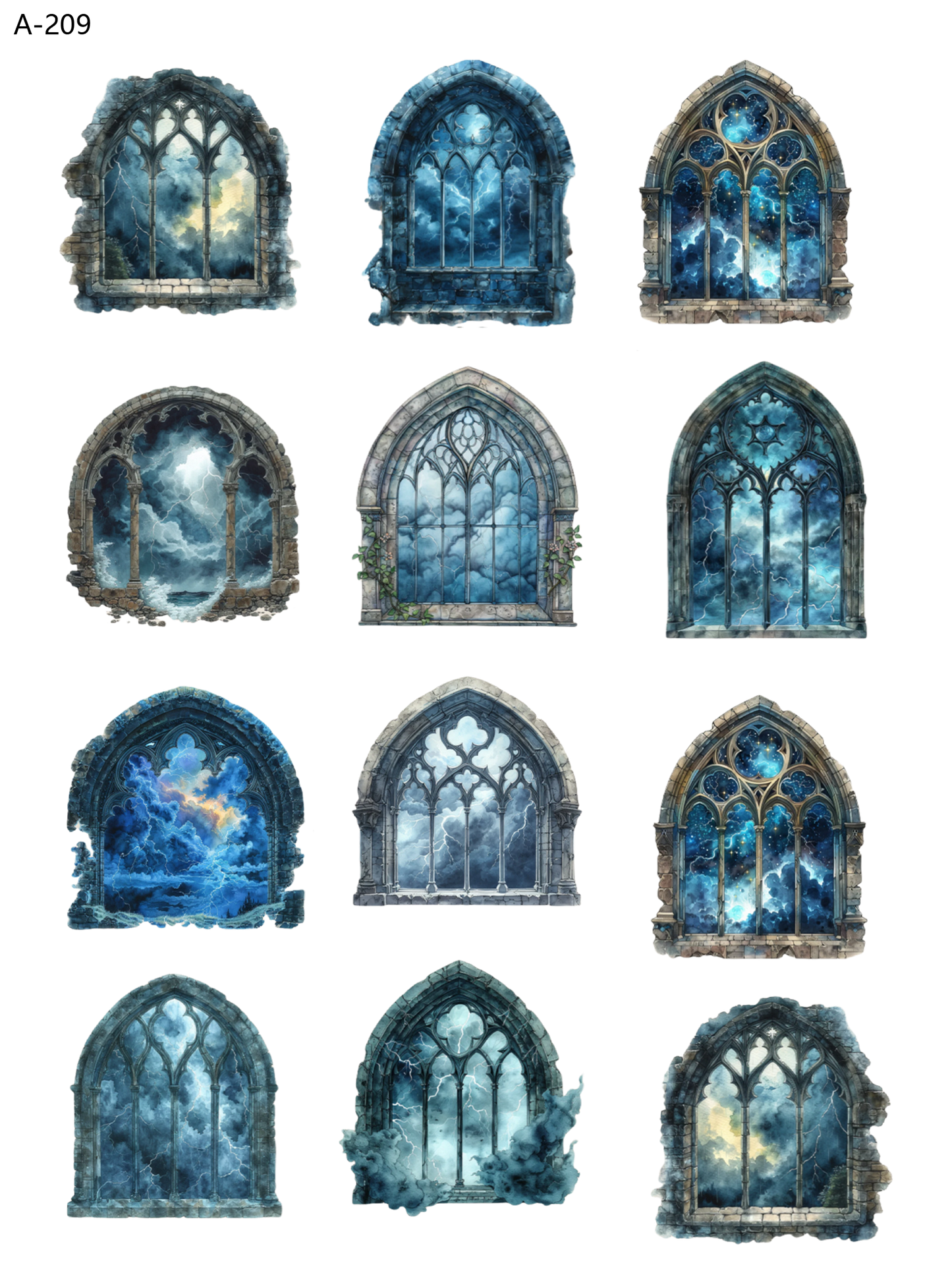 A209 embossed sticker A209 pre-cut embossed sticker (5.91*7.87 inch)