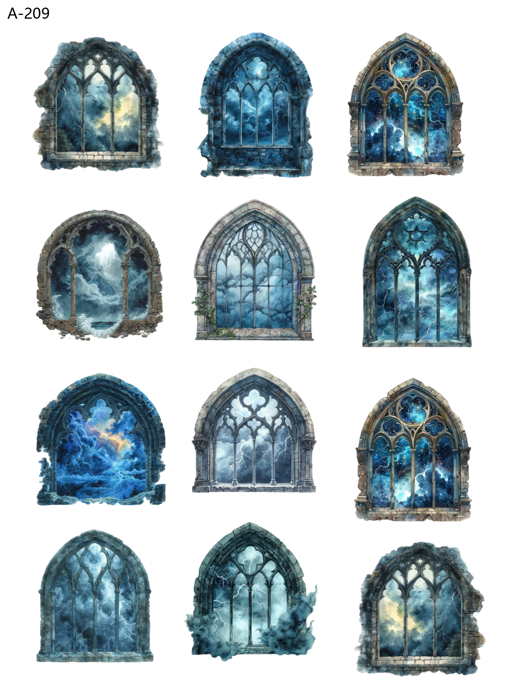 A209 embossed sticker A209 pre-cut embossed sticker (5.91*7.87 inch)