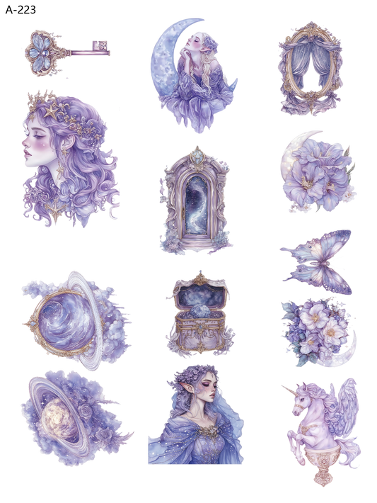 A223 embossed sticker A223 pre-cut embossed sticker (5.91*7.87 inch)