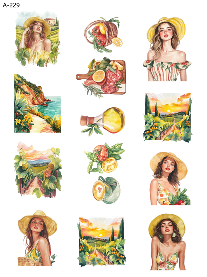 A229 embossed sticker A229 pre-cut embossed sticker (5.91*7.87 inch)