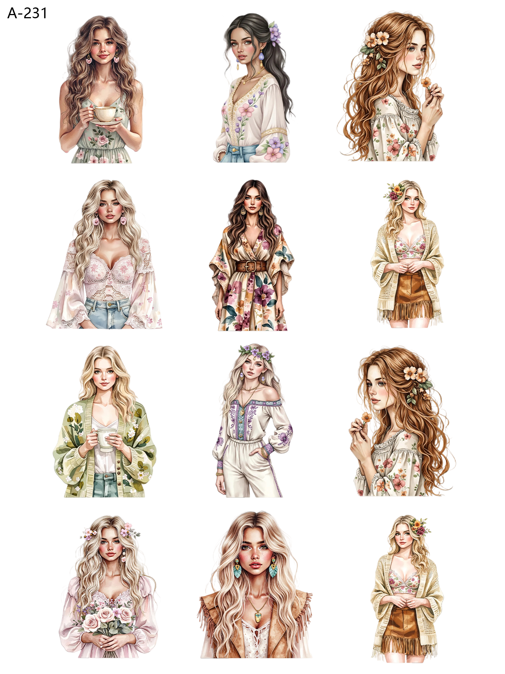 A231 embossed sticker A231 pre-cut embossed sticker (5.91*7.87 inch)