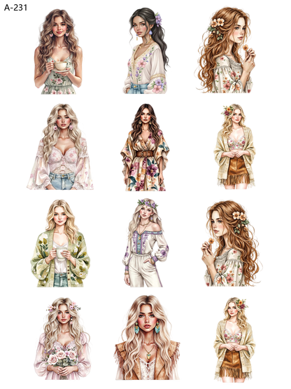 A231 embossed sticker A231 pre-cut embossed sticker (5.91*7.87 inch)