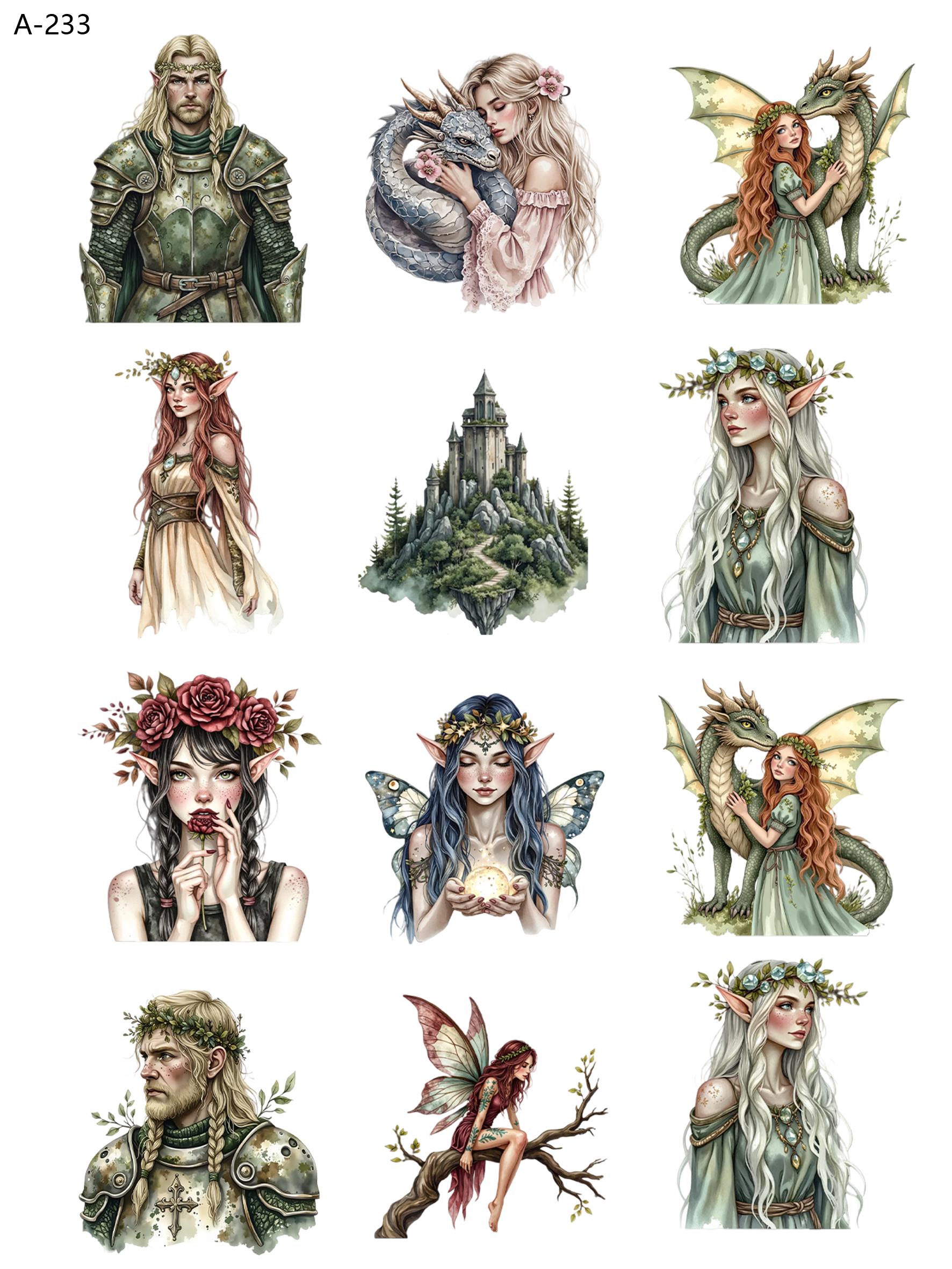 A233 embossed sticker A233 pre-cut embossed sticker (5.91*7.87 inch)