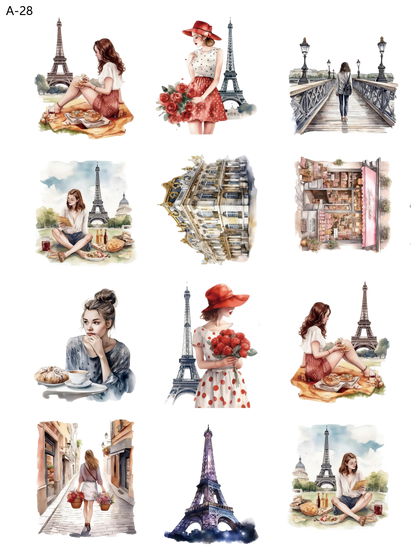 A28 embossed sticker A28 pre-cut embossed sticker (5.91*7.87 inch)