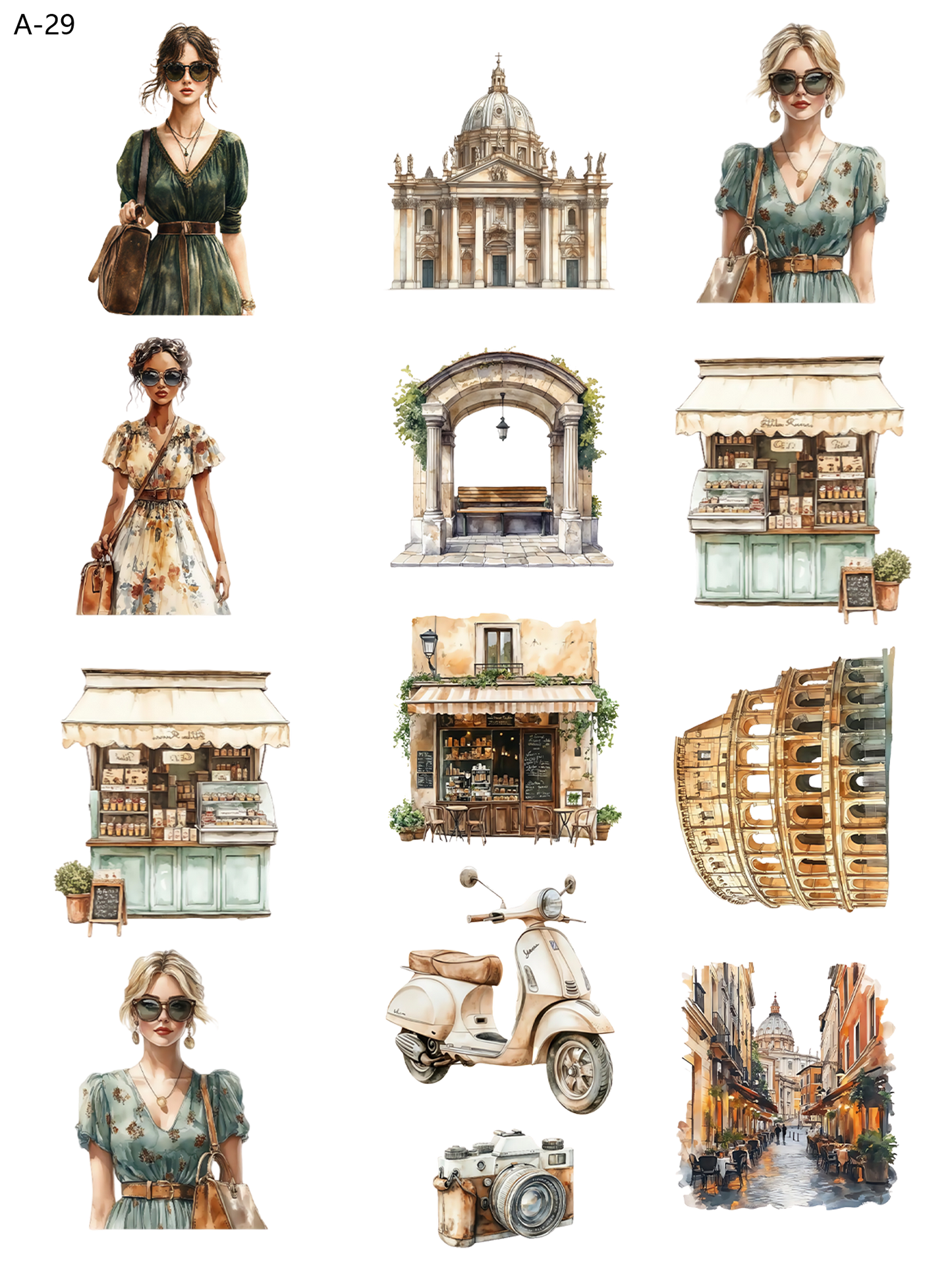 A29 embossed sticker A29 pre-cut embossed sticker (5.91*7.87 inch)