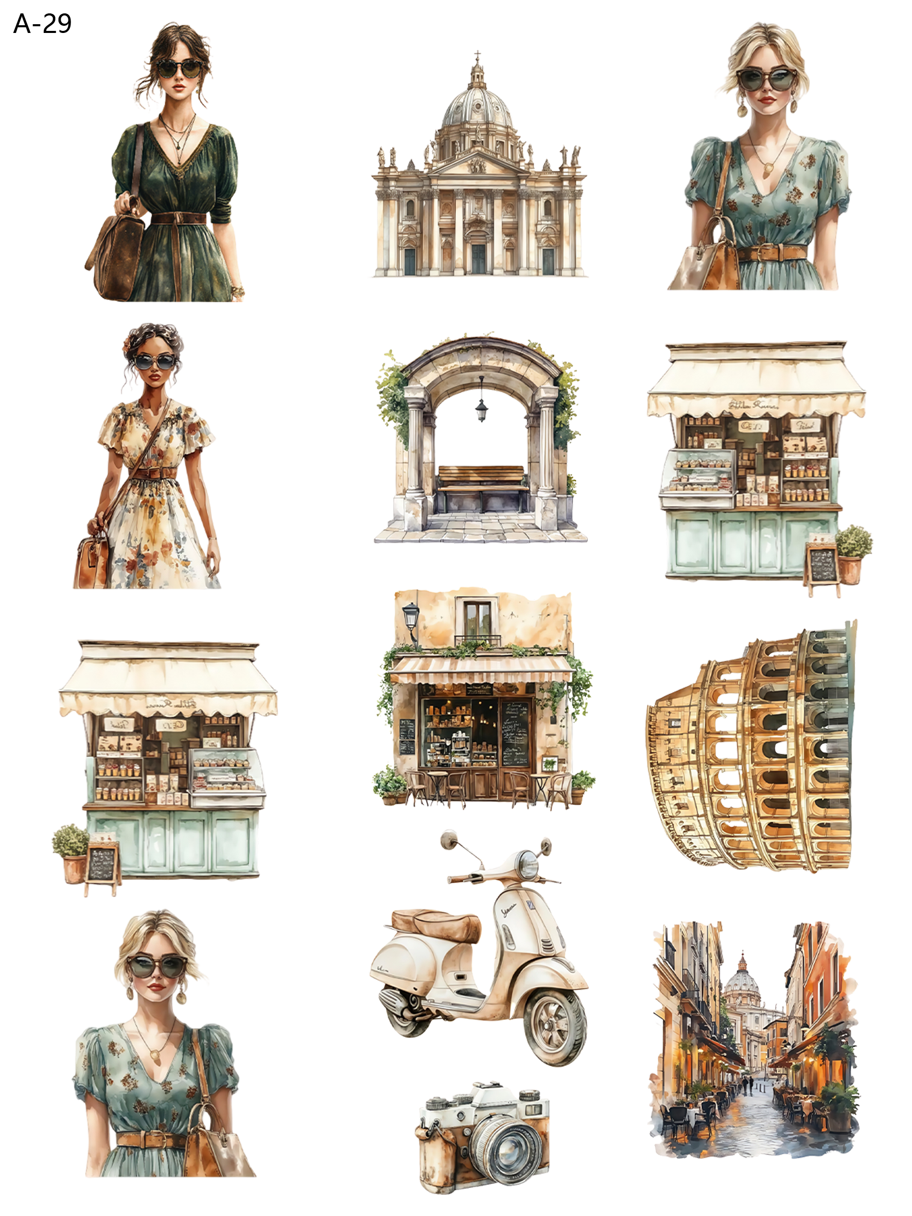 A29 embossed sticker A29 pre-cut embossed sticker (5.91*7.87 inch)