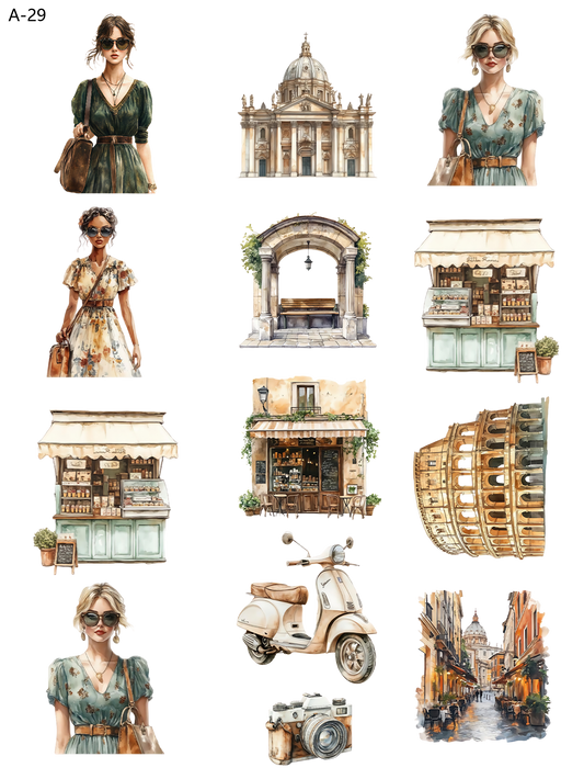 A29 embossed sticker A29 pre-cut embossed sticker (5.91*7.87 inch)