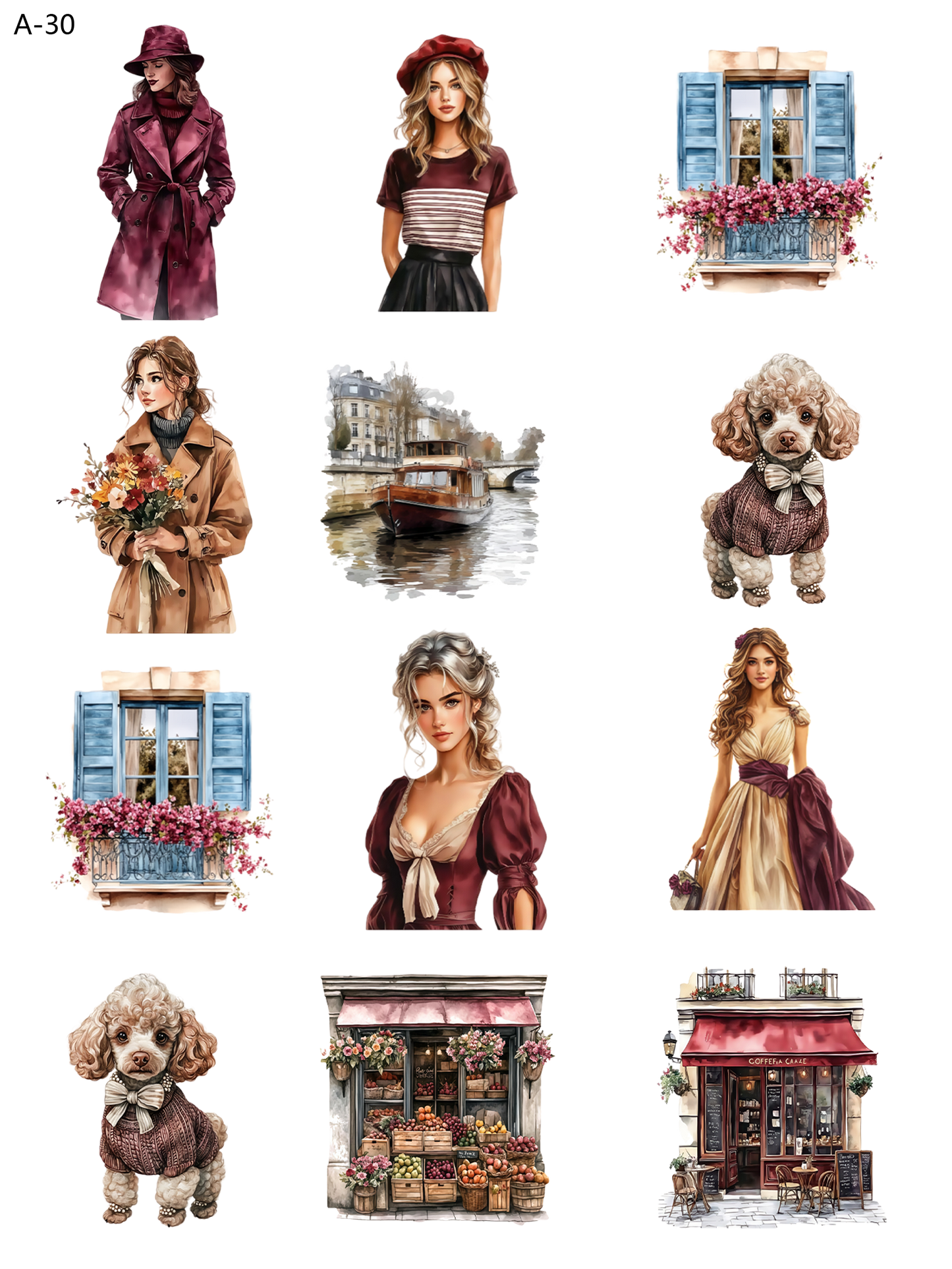 A30 embossed sticker A30 pre-cut embossed sticker (5.91*7.87 inch)