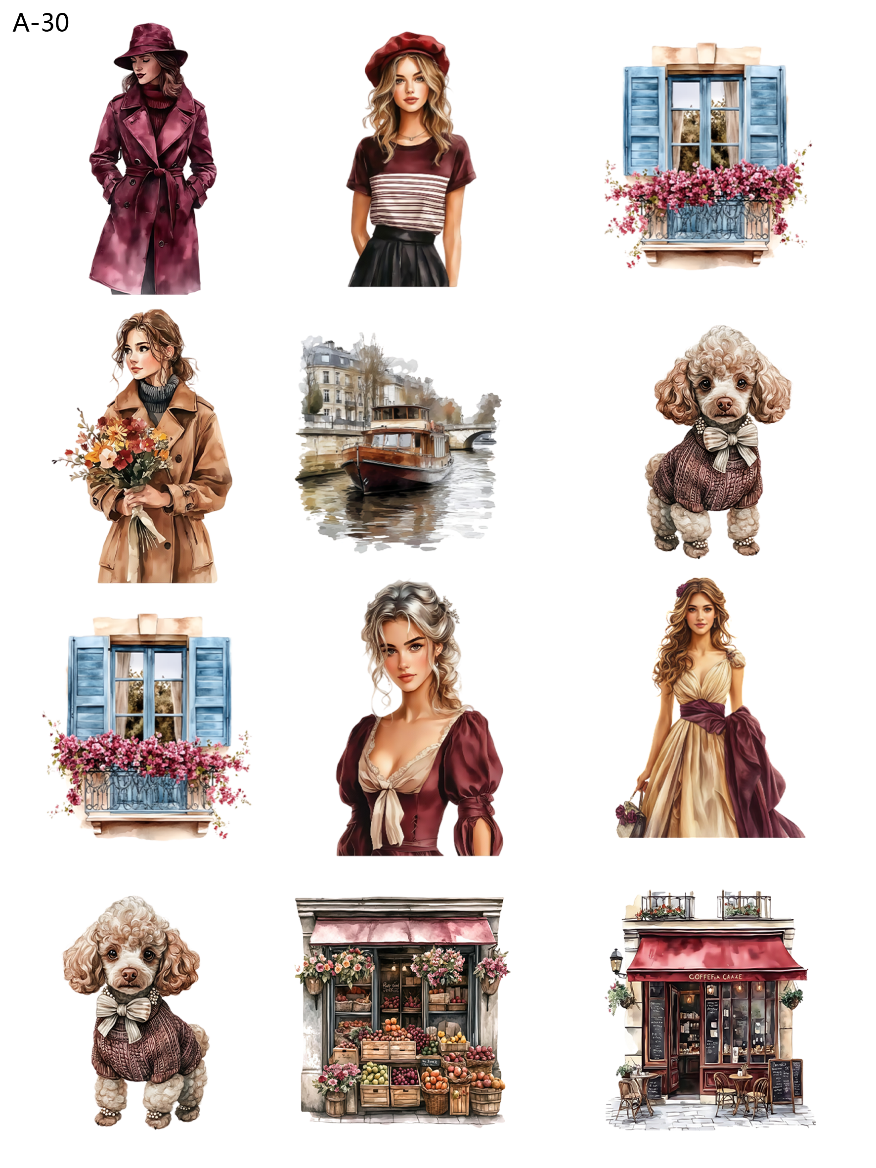 A30 embossed sticker A30 pre-cut embossed sticker (5.91*7.87 inch)