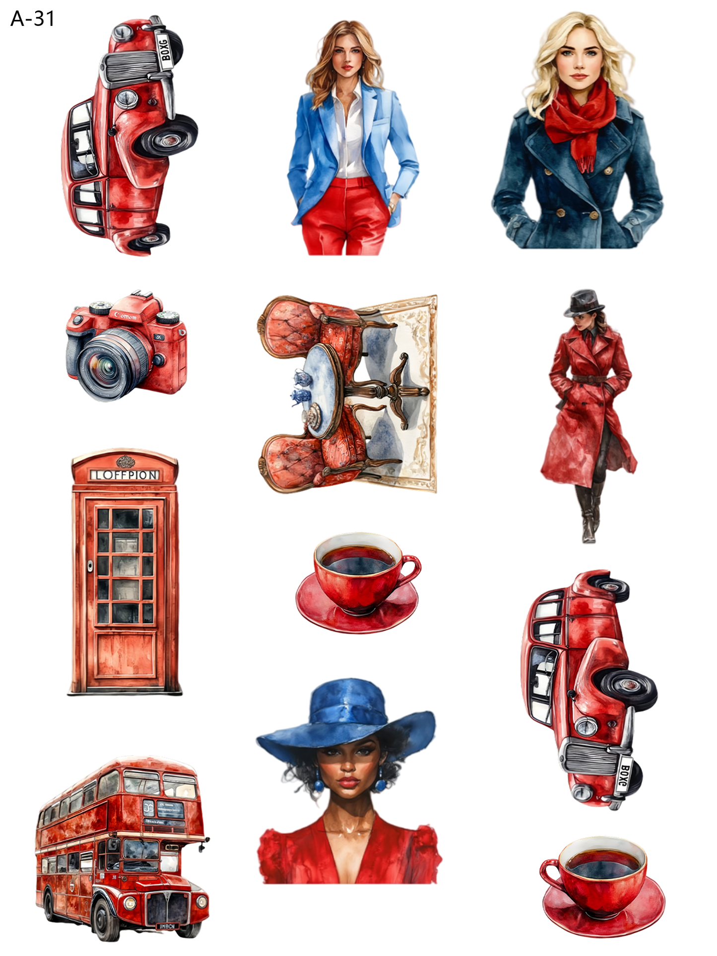 A31 embossed sticker A31 pre-cut embossed sticker (5.91*7.87 inch)