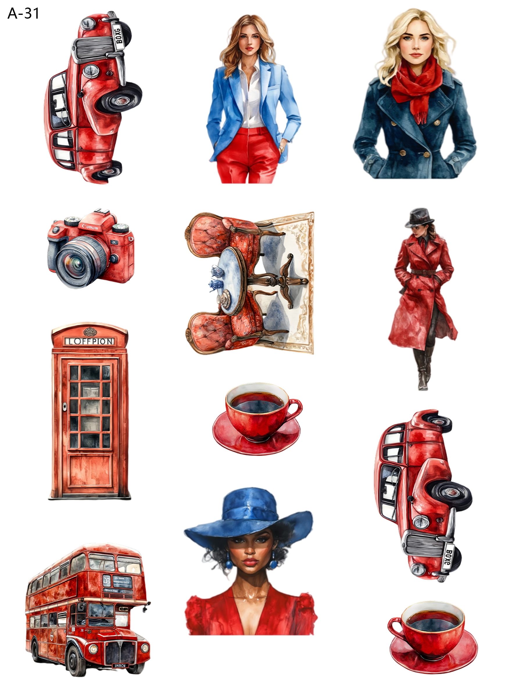 A31 embossed sticker A31 pre-cut embossed sticker (5.91*7.87 inch)