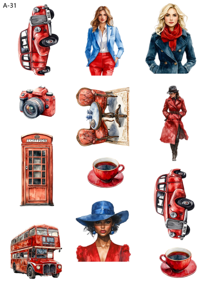 A31 embossed sticker A31 pre-cut embossed sticker (5.91*7.87 inch)