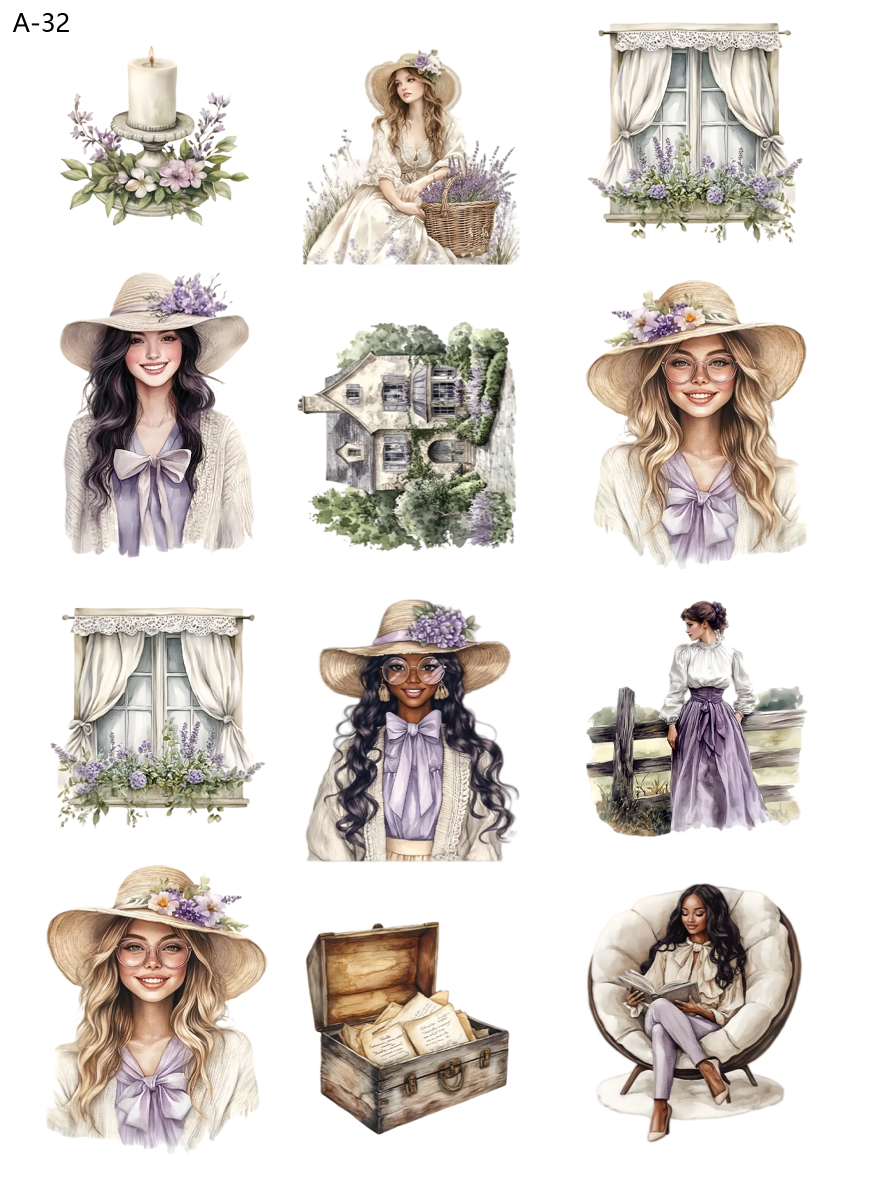 A32 embossed sticker A32 pre-cut embossed sticker (5.91*7.87 inch)