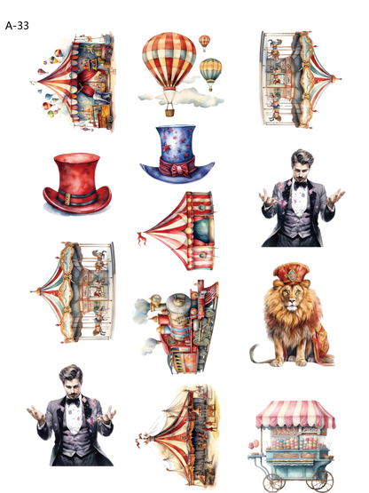 A33 embossed sticker A33 pre-cut embossed sticker (5.91*7.87 inch)