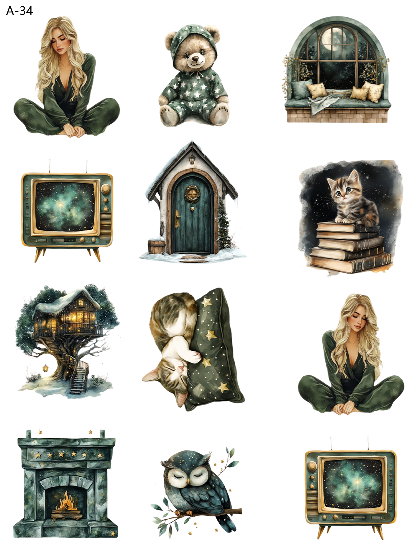 A34 embossed sticker A34 pre-cut embossed sticker (5.91*7.87 inch)