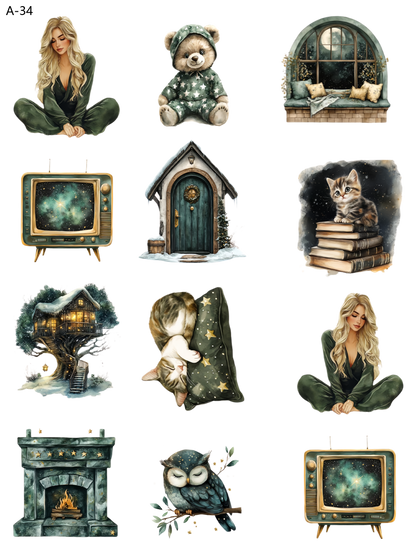 A34 embossed sticker A34 pre-cut embossed sticker (5.91*7.87 inch)