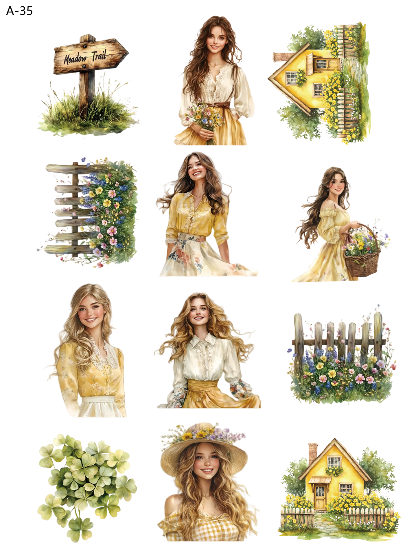 A35 embossed sticker A35 pre-cut embossed sticker (5.91*7.87 inch)